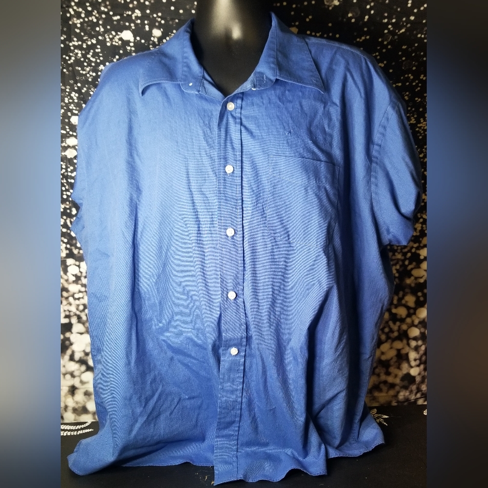 3XL Mens Blue Buttondown